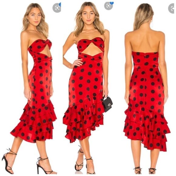 House of Harlow 1960 x REVOLVE Rio polka Dot Dress XXS - Picture 1 of 3